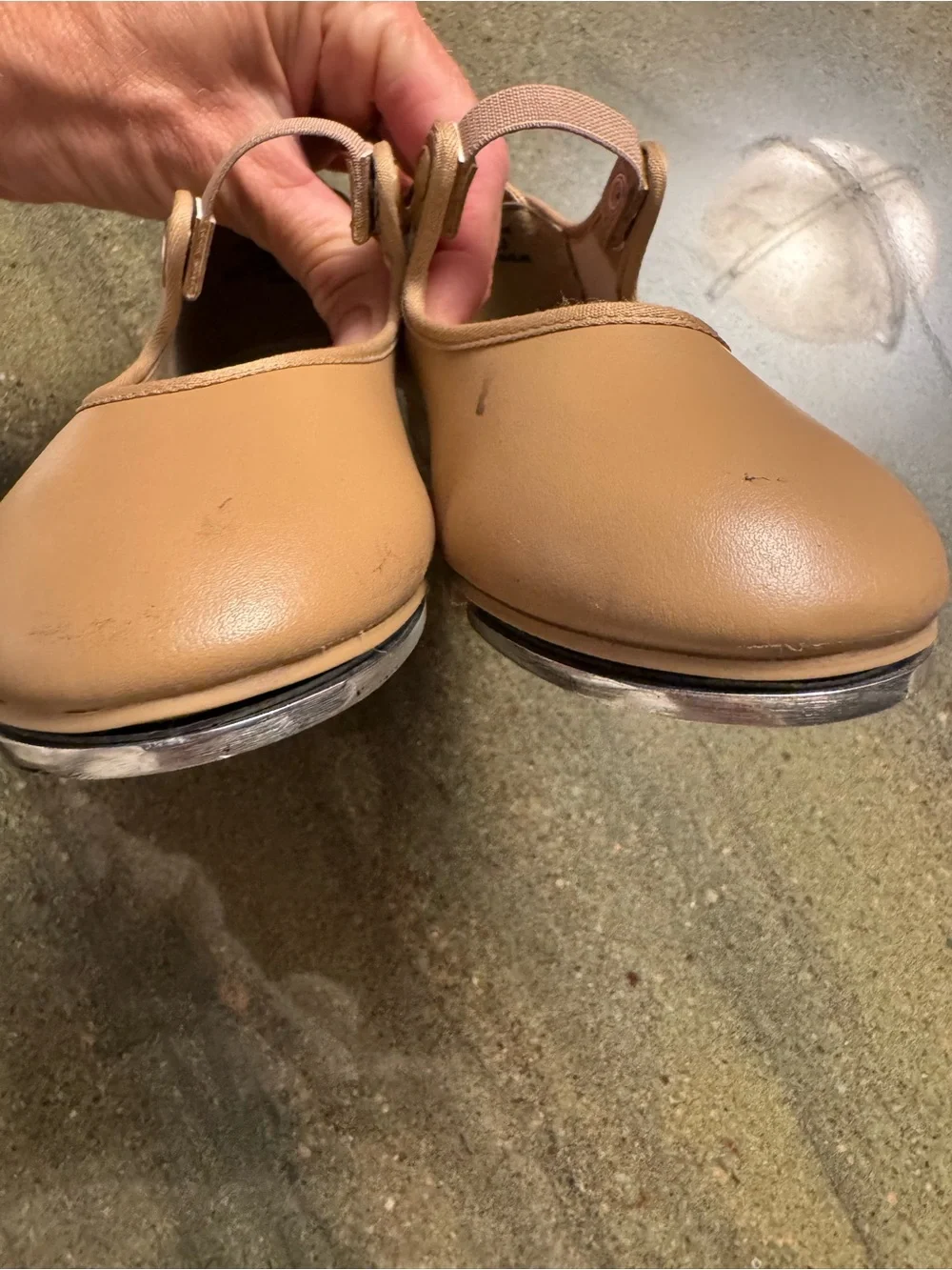 EUC Size 11 Capezio Tan Tap shoes